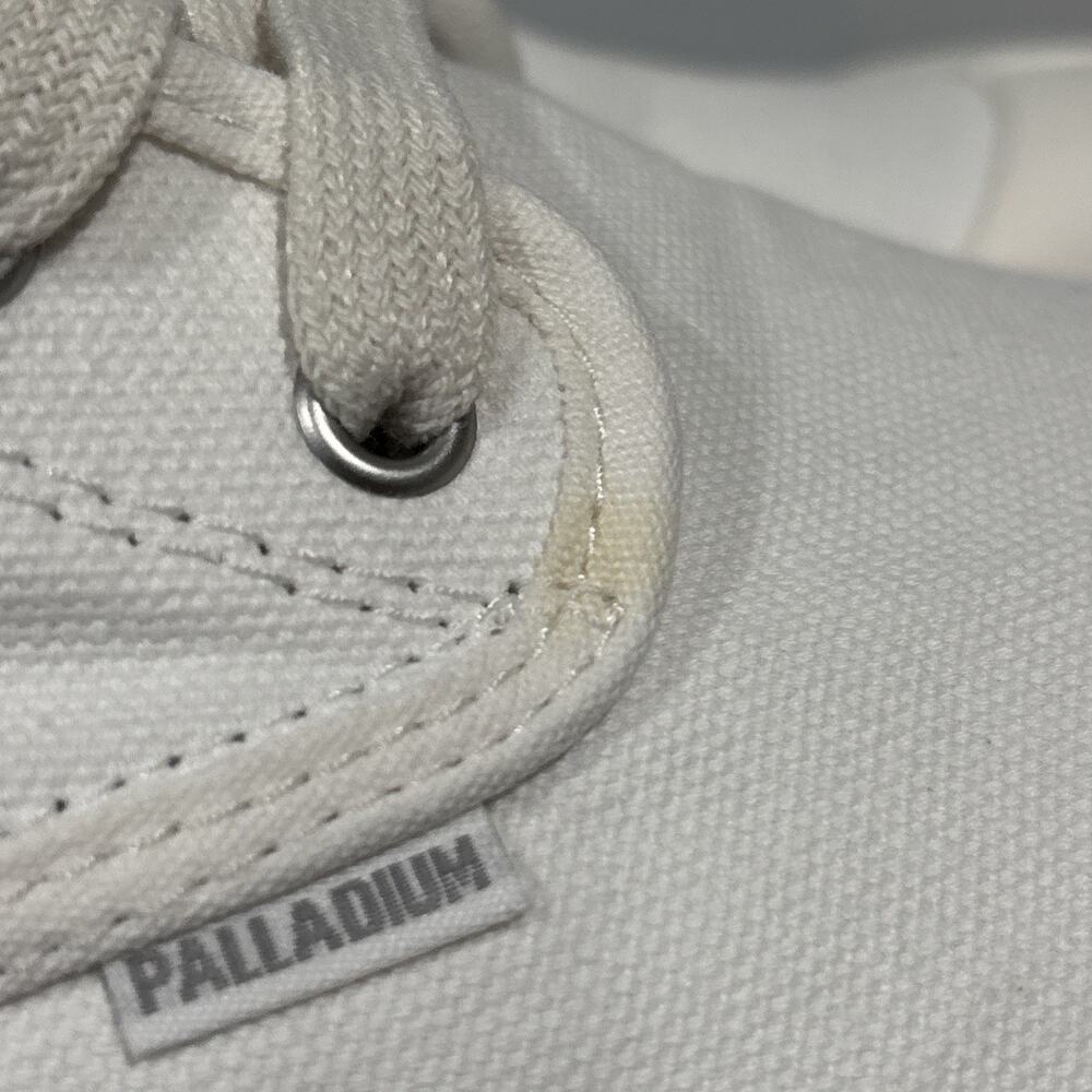 PALLADIUM PAMPA HI ORIGINAL CANVAS BOOTS WHITE HIGH TOP SNEAKERS WOMENS 9.5 READ - Picture 5 of 12